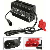 Raelon 24V 10A Pallet Jack Charger with SB120 120A Red Connector for Floor Scrubbers