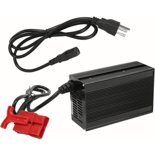 Raelon 24V 10A Pallet Jack Charger with SB120 120A Red Connector for Floor Scrubbers