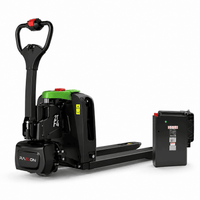 Raelon 4400lbs electric pallet jack F4 201 main product view in Green color with one extra battery