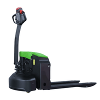 Raelon 3300lbs Electric Pallet Jack front angle – compact design with red and black handle, suitable for warehouses