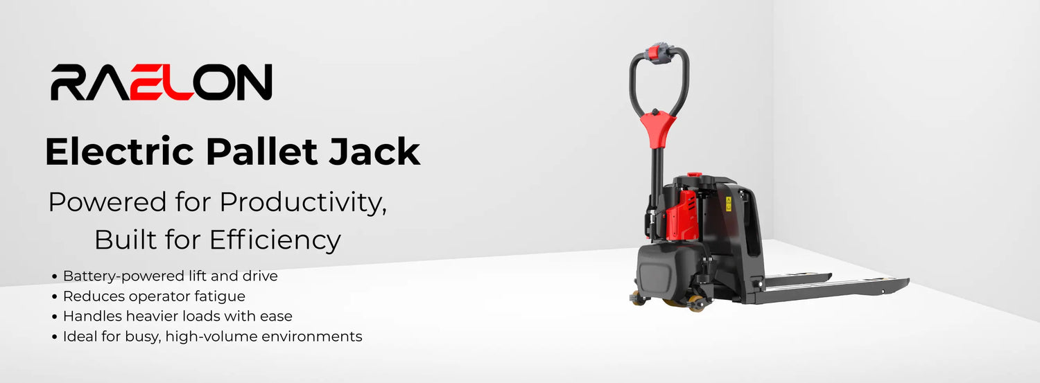 Raelon electric pallet jack for efficient warehouse pallet handling comparison