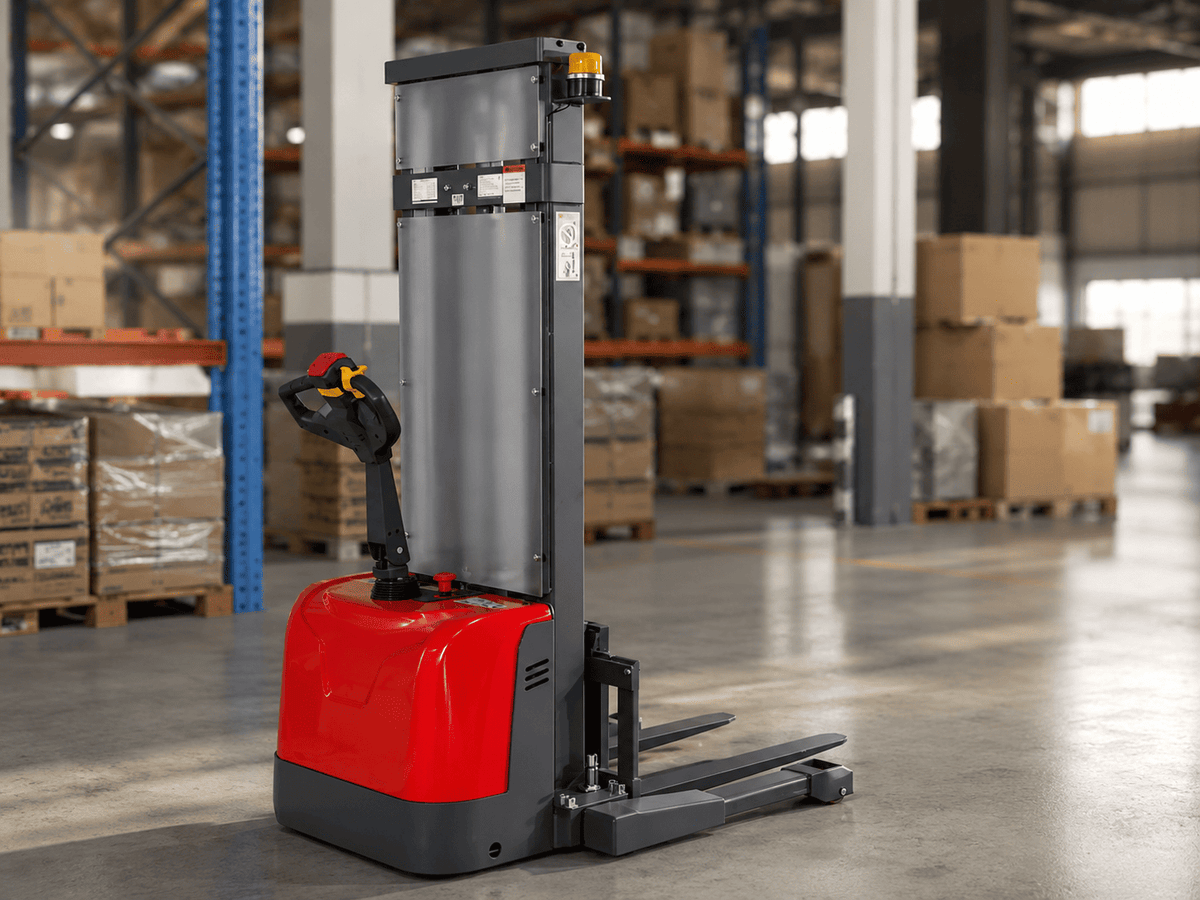 Raelon electric pallet stacker for U.S. warehouse operations