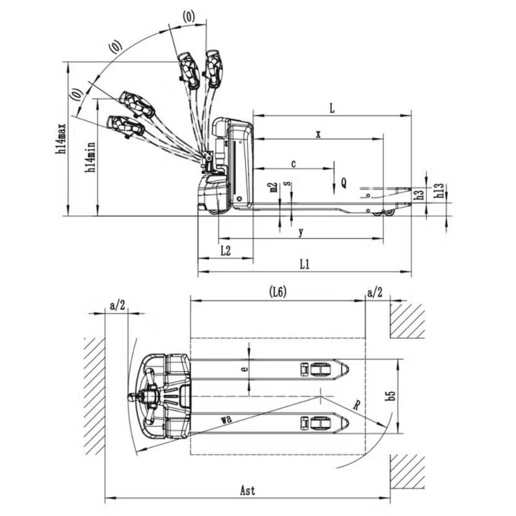 Raelon EPL205 4400lbs Li-ion Electric Pallet Jack Green product image 7