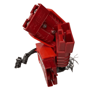 Raelon F4-201 plugger transfer cable assembly with 3 connectors angled view