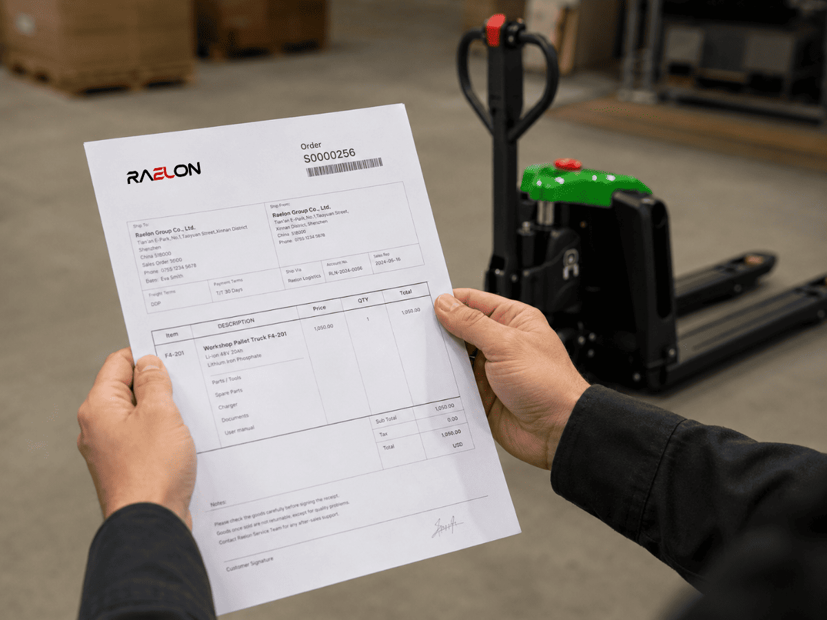 Raelon equipment prepared for confirmed pickup