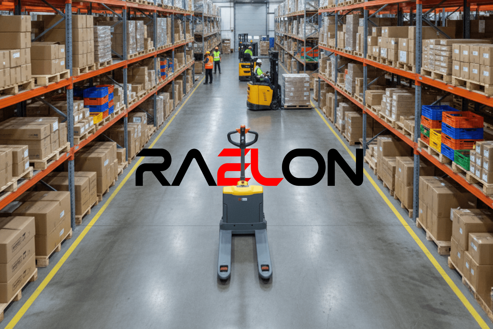 Raelon material handling equipment in a warehouse